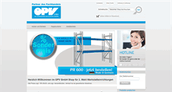 Desktop Screenshot of opv-werkstatteinrichtung.de